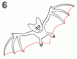 تعلم كيفيه رسم خفاش في خطوات بسيطه جدا
