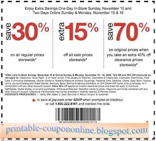 Free Printable JcPenney Coupons