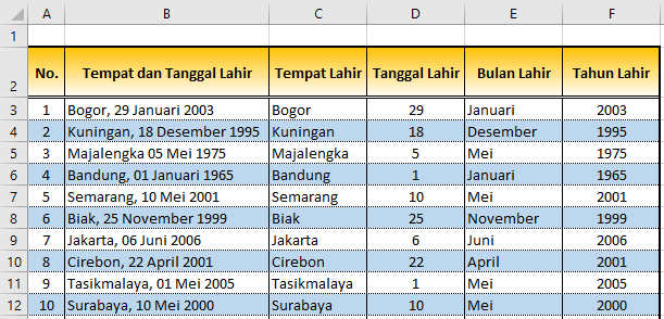 Cara Entri data di Excel super cepat dengan Flash Fill