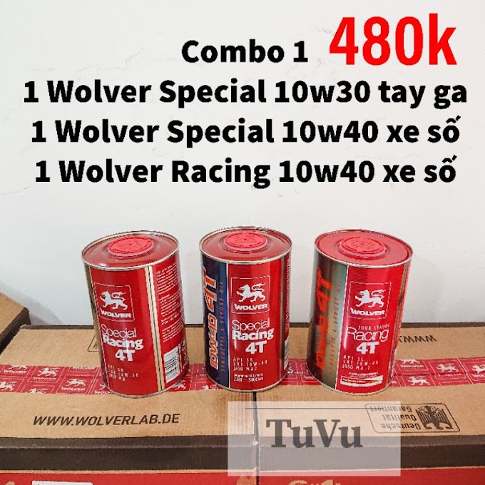 Combo 3 lon nhớt Wolver cho xe số và xe tay ga / Wolver Special Racing