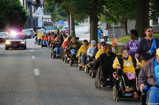 Activsts using wheelchairs demand equality