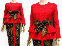 Model Baju Batik Kombinasi Embos Modern