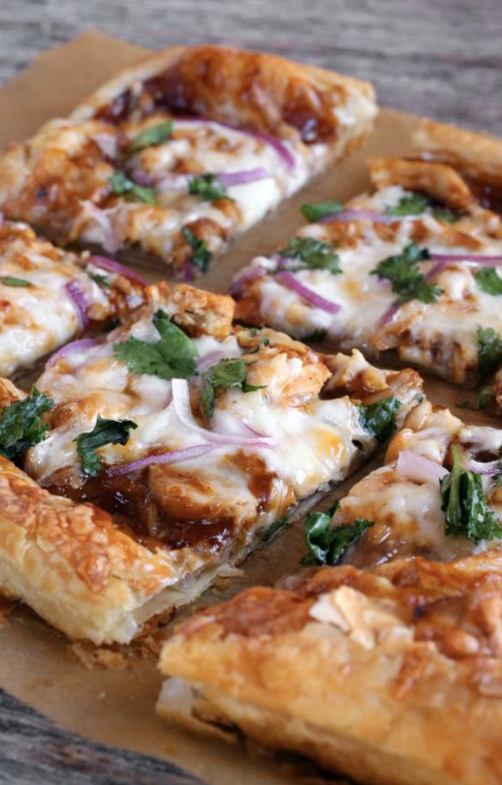 BBQ Chicken Puff Pastry Pizza