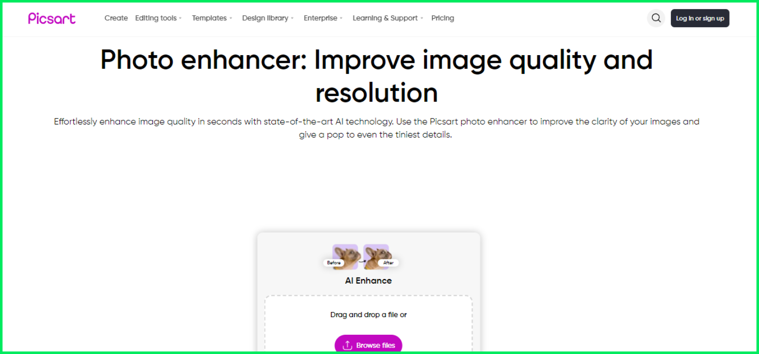 PicsArt's AI Enhancer