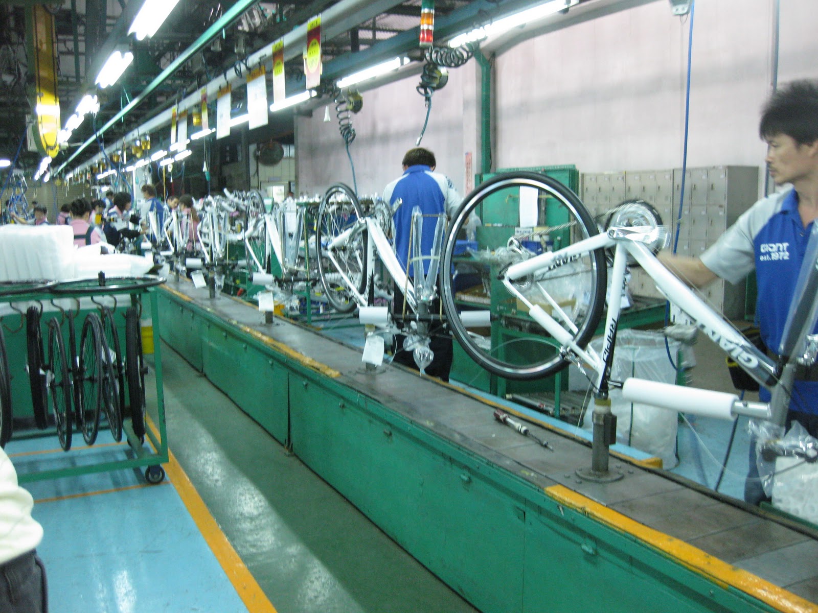 ... this bike is giant bike factory making spokes and wheels for the bikes