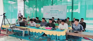 Pengurus Cabang Nahdlatul Ulama (PCNU) kabupaten Tulang Bawang Barat mengikuti silaturahmi dan tarhib Ramadhan 1445 Hijriyah melalui zoom meeting bersama Rais Aam dan Ketua PBNU.