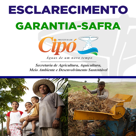 GARANTIA-SAFRA: NOTA DE ESCLARECIMENTO