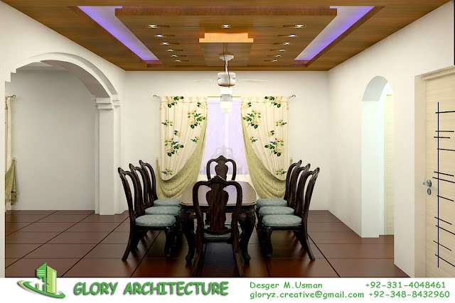 Dining area modern ceiling design 
