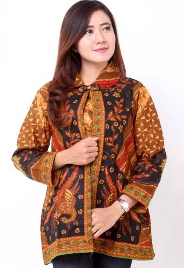 10 Model Baju Batik Wanita Lengan Panjang Terbaru 2020