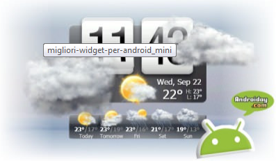 to include even the widget for android in these lists