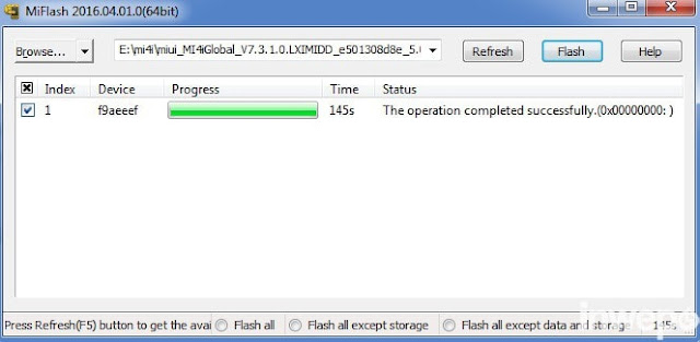 Cara Ampuh Flash Xiaomi Mi4i Bootloop