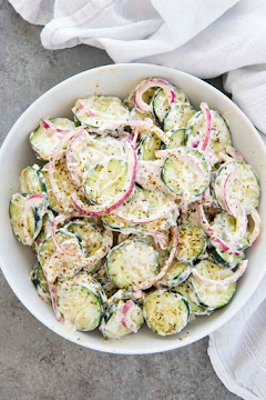 Creamy Italian Cucumber Salad Recipes 