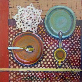 compositions of porcelain still life paint plates kitchen