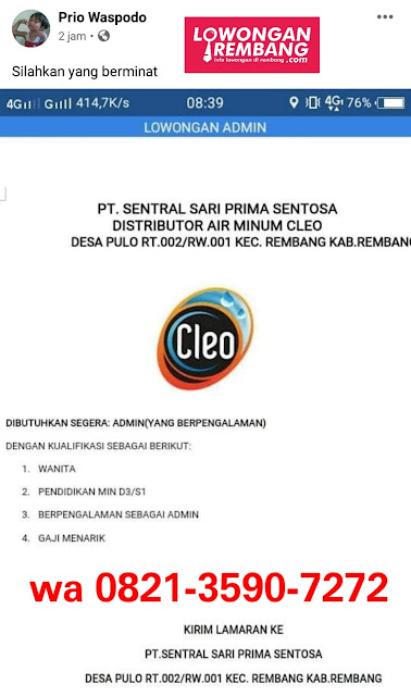 lowongan-kerja-distributor-cleo-rembang