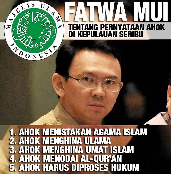 Petisi Online : Dukung Fatwah MUI Penjarakan Ahok