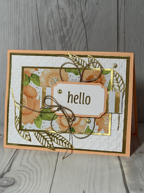 Greeting card to say hello using cad idea using Stampin' Up! Artistically Inked Stamp Set and Artistic Dies