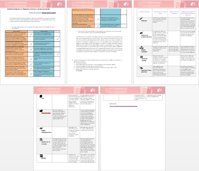  Actividad integradora 2. Diagnóstico de lectura y técnicas de estudio