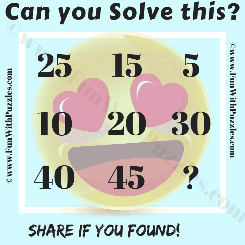 Can you solve this? 25 15 5 10 20 30 40 45 ?