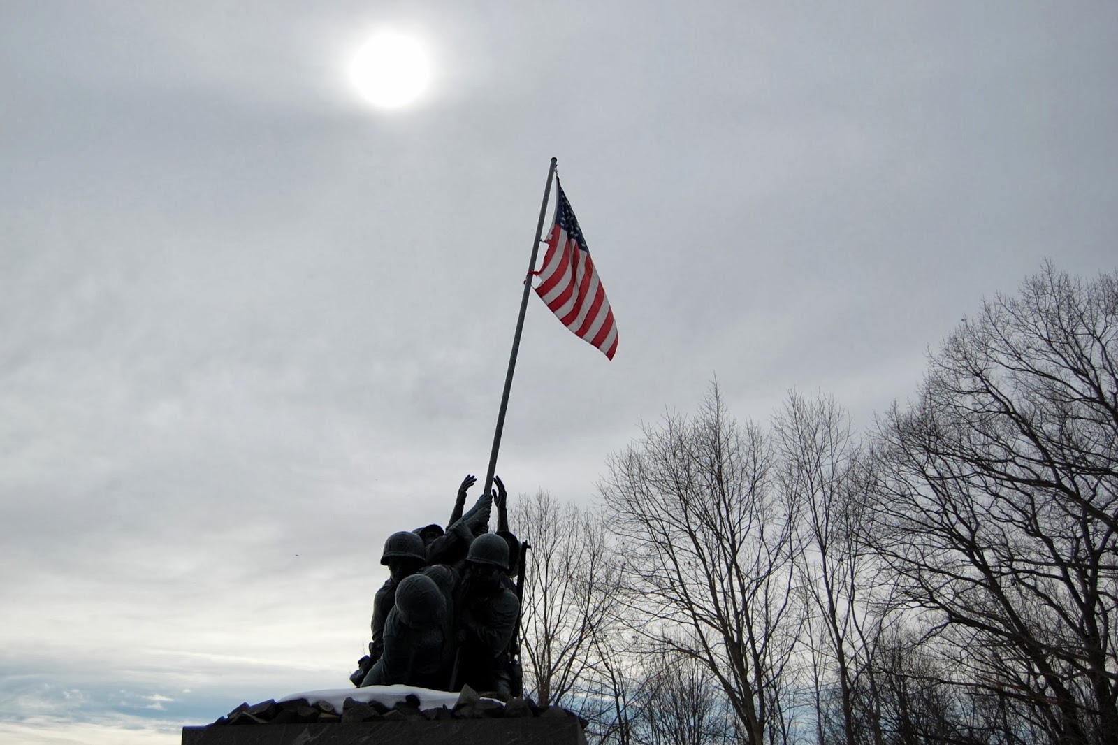 National Iwo Jima Memorial, CT - hazy sunshine