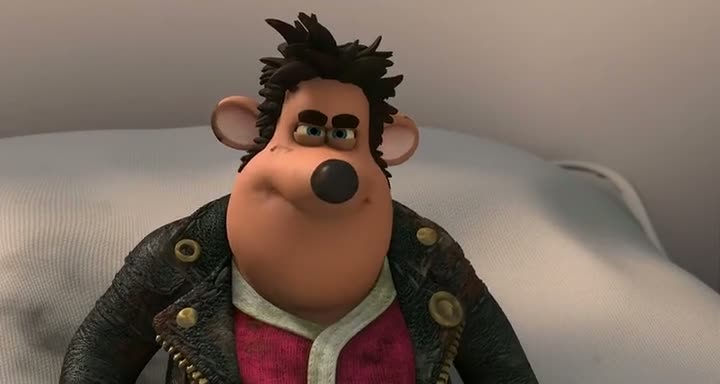Screen Shot Of Flushed Away (2006) Dual Audio Movie 300MB small Size PC Movie