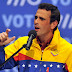 Capriles no descarta sus aspiraciones de ser una vez más candidato a la presidenciales