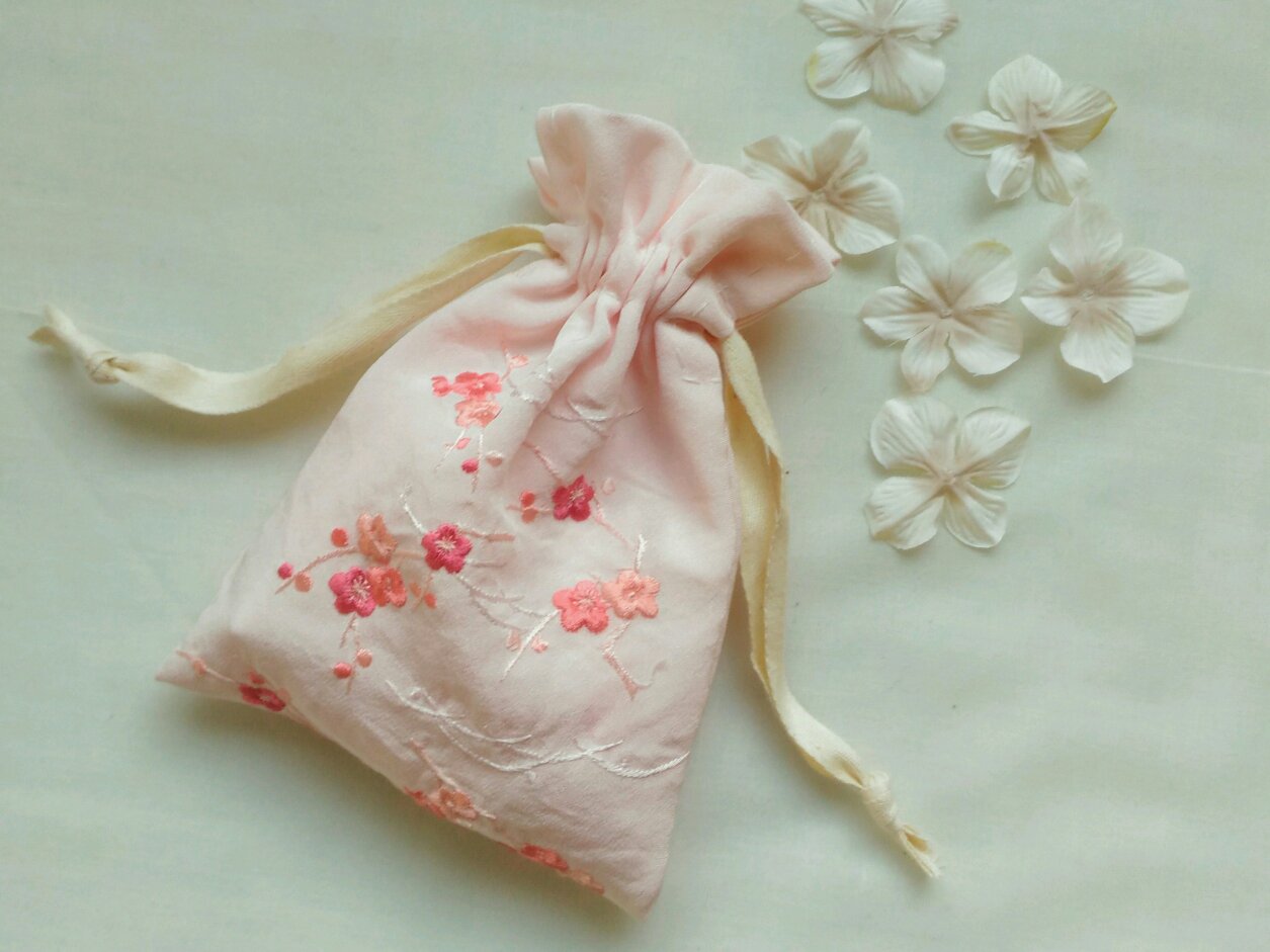 作り方 半衿リメイク 巾着袋 ハンドメイド洋裁ブログ Yanのてづくり手帖 簡単大人服 子供服 小物の無料型紙と作り方