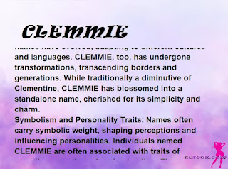 ▷ meaning of the name CLEMMIE