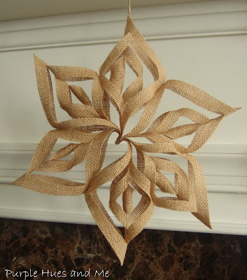  Burlap 3-D ornament