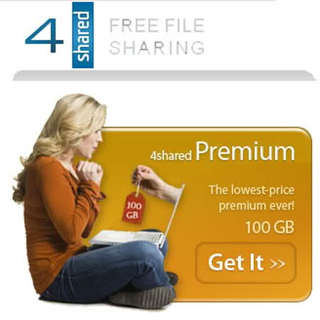 Like the other file sharing sites 4Shared is a free service 
