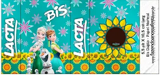 Frozen Fever Party Free Printable Candy Bar Labels.