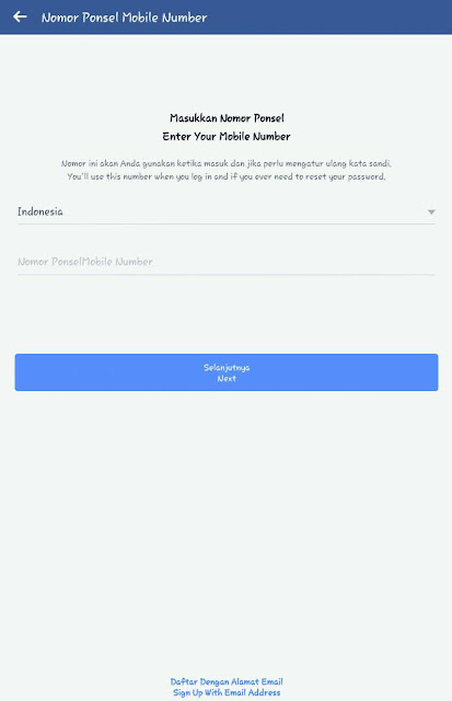 Cara daftar akun facebook baru, buat akun facebook lewat hp