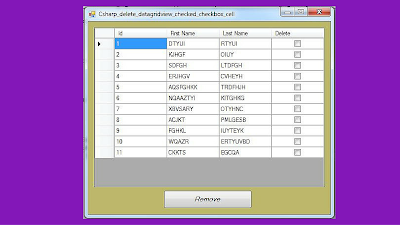 c# delete datagridview checked row