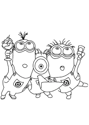 Personajes de Los Minions para colorear