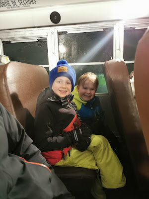 Boys on the Mount Washington Ski Bus