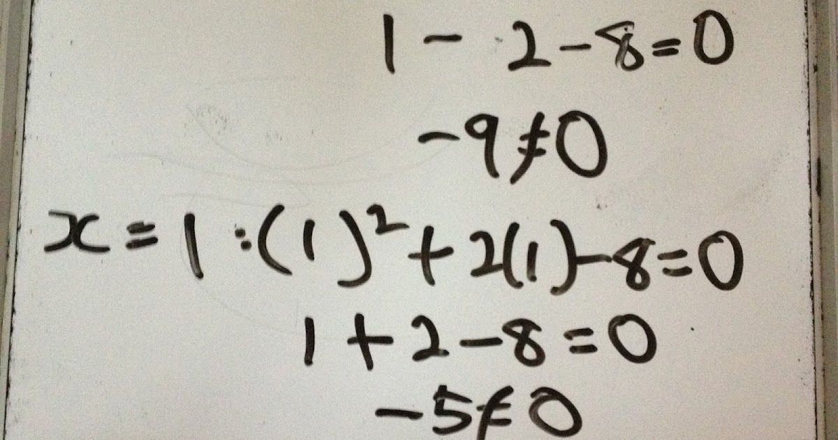 Contoh Soalan Punca Persamaan Kuadratik - Contoh 4444