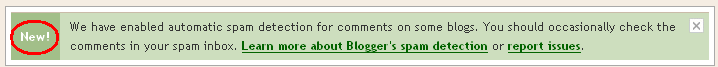 spam detection for comments on blogger