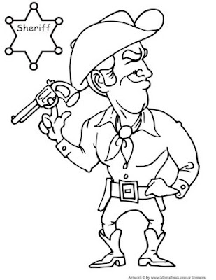 Cowboy coloring pages to print