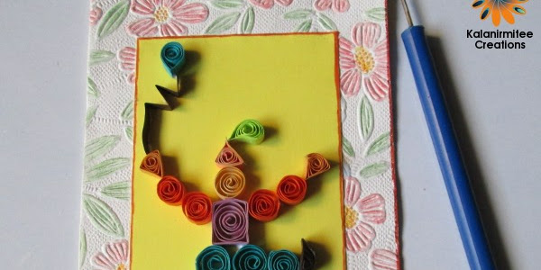 Quilling for kids: Handmade card
