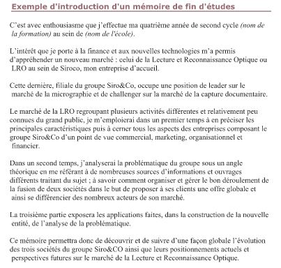 Exemple D Introduction D Un Memoire De Fin D Etudes Word Cours Btp