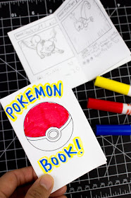 Print and Fold Mini Pokemon Booklets- Perfect for drawing your own collection of Pokemon Cards!