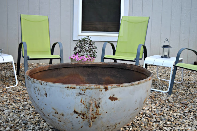 Turn A Boring Backyard into a Fantastic DIY Outdoor Entertaining Space With a Fire Pit - One Mile Home Style