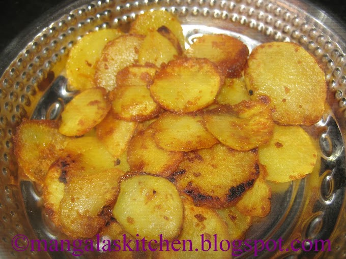 Crispy Round Potato fry - Urullai Masala Varuval