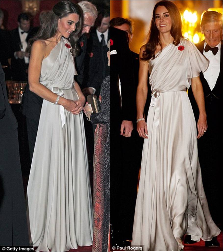 Kate Middleton, Duchess of Cambridge Wears Jenny Packham Again