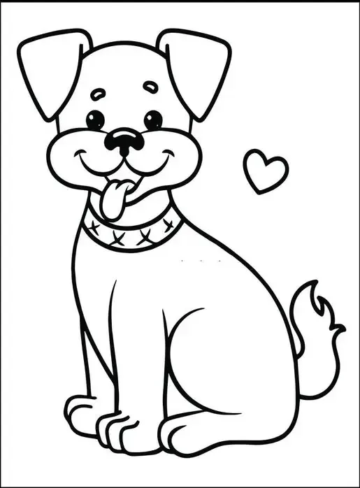 coloring pages for kids dogs