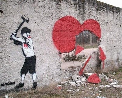 banksy art balloon. Banksy graffiti art is a