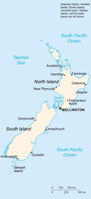 Map Of New Zealand Islands. Map of NEW ZEALAND