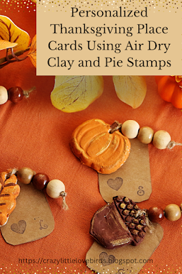 Pinterest pin showing painted clay designs along with text description