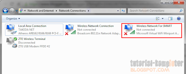 Share koneksi modem atau kabel LAN dengan media Wireless