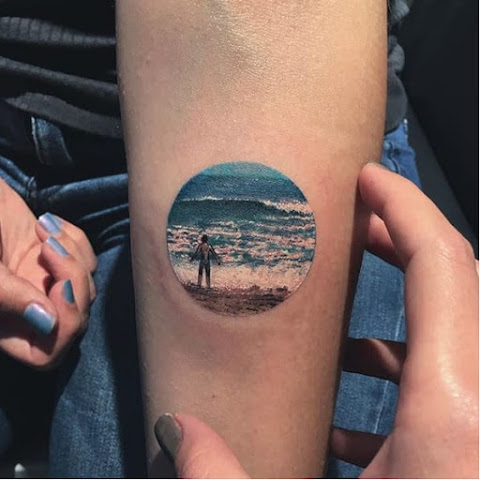 Wonderful Scenery Tattoos in Miniature Circles by Eva Krbdk