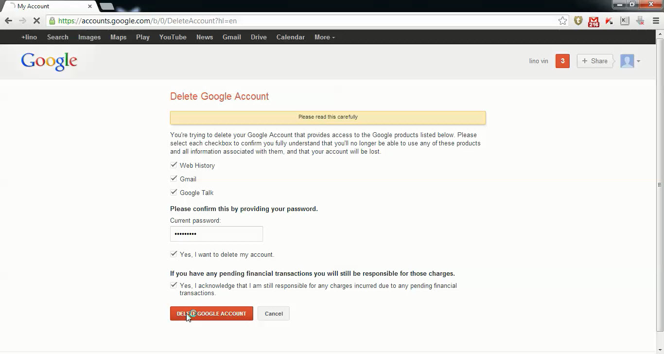 what to do how to delete google,gmail account(2013)